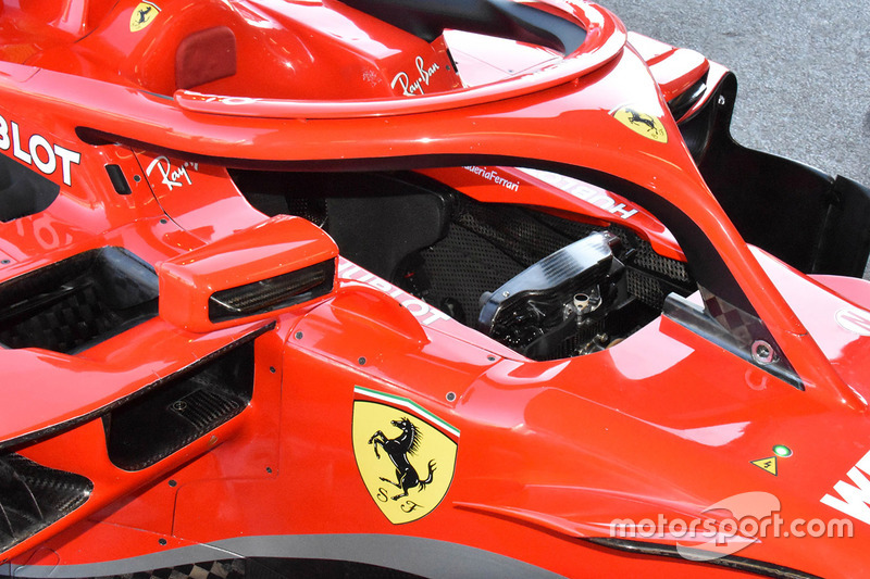 Детали кокпита и Halo Ferrari SF71H