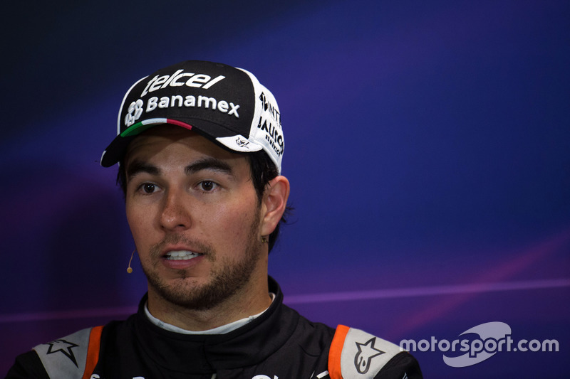 Sergio Pérez, Sahara Force India F1 en la Conferencia de prensa FIA