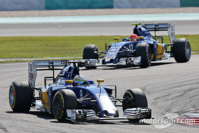 Marcus Ericsson, Sauber C35; Felipe Nasr, Sauber C35