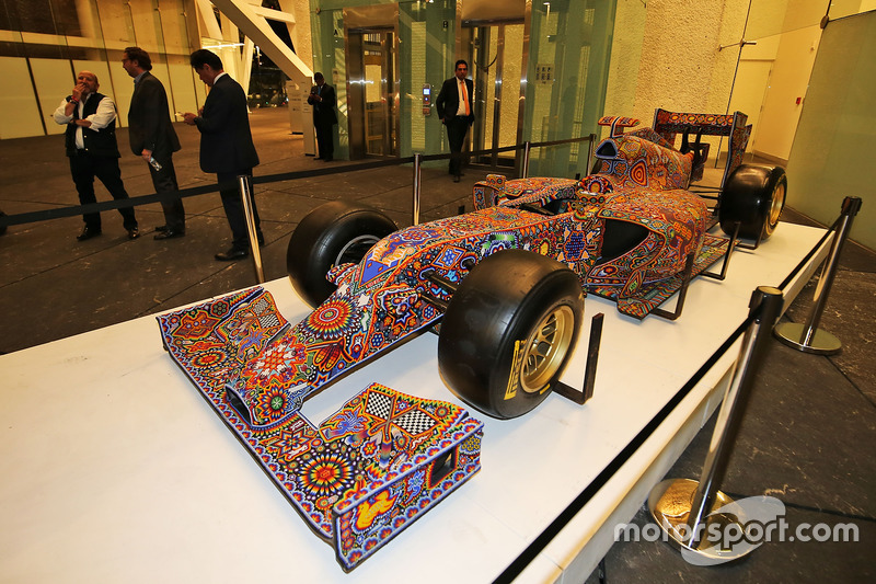 An art show car on display at an Inter / Sahara Force India F1 Team event