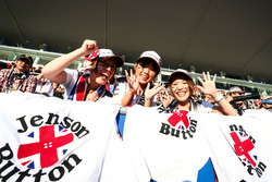 Fans von Jenson Button, McLaren fans auf der Tribüne