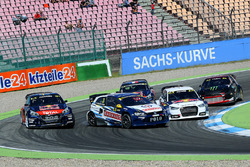 Timmy Hansen, Team Peugeot Hansen; Johan Kristoffersson, Volkswagen Team Sweden; Mattias Ekström, EK