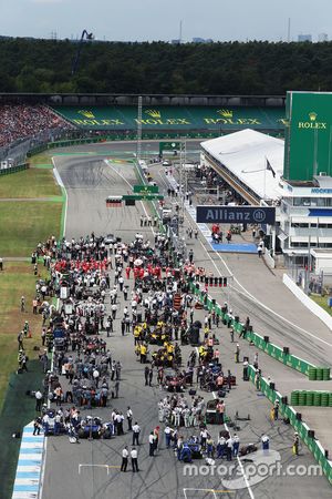 La parrilla antes del inicio de la carrera