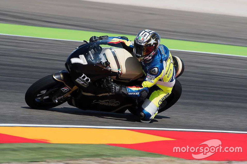 Loris Capirossi test moto eléctrica Saroléa en Aragón