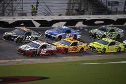 Ryan Blaney, Team Penske, Ford Fusion BodyArmor, Ty Dillon, Germain Racing, Chevrolet Camaro GEICO Military, Joey Logano, Team Penske, Ford Fusion Shell Pennzoil, Kyle Larson, Chip Ganassi Racing, Chevrolet Camaro Credit One Bank, Paul Menard, Wood Brothers Racing, Ford Fusion Menards / Moen, and Kyle Busch, Joe Gibbs Racing, Toyota Camry Interstate Batteries