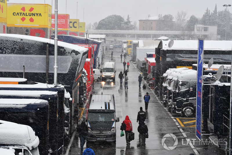 Paddock as snow stops testing