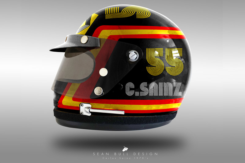 Casco concepto 1970 de Carlos Sainz Jr.
