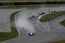 Josef Newgarden, Team Penske Chevrolet leads at the start
