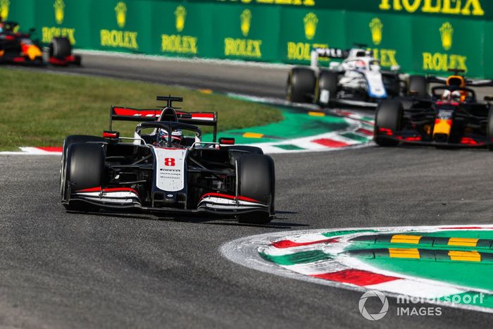 Romain Grosjean, Haas VF-20, Max Verstappen, Red Bull Racing RB16