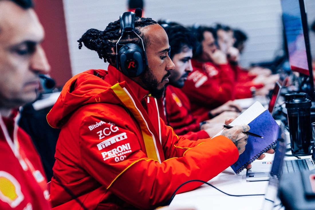 Lewis Hamilton, Test Ferrari Barcelona