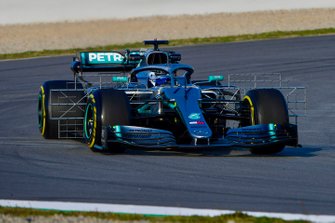 Valtteri Bottas, Mercedes AMG F1 W10, avec des équipements de mesure