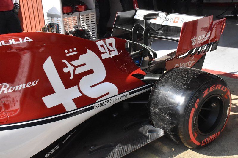Alfa Romeo Racing C38 detalle trasero