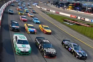 Ryan Blaney, Team Penske, Ford Mustang MoneyLion, Kurt Busch, Chip Ganassi Racing, Chevrolet Camaro Global Poker and Kevin Harvick, Stewart-Haas Racing, Ford Mustang Mobil 1