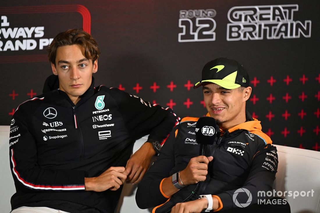 George Russell, Mercedes-AMG F1 Team, Lando Norris, McLaren F1 Team