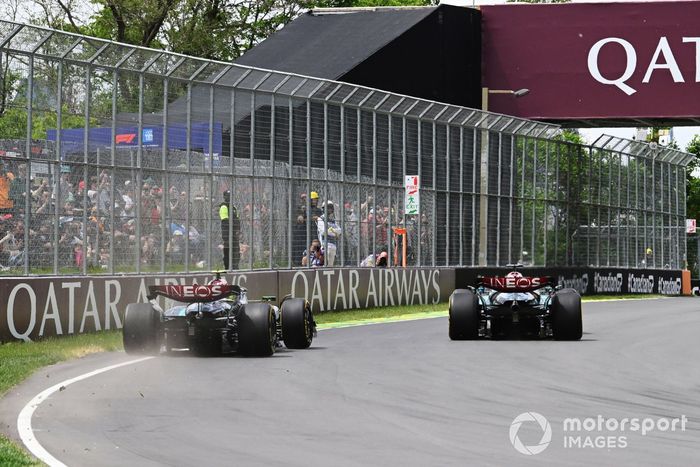 Lewis Hamilton, Mercedes F1 W15, George Russell, Mercedes F1 W15 