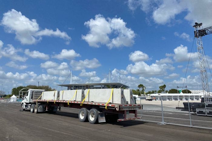 Aspectos de la construcción de la pista para el GP de Miami