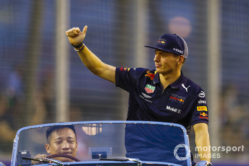 Max Verstappen, Red Bull Racing, en el desfile de pilotos