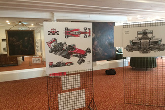 I disegni esposti alla mostra dedicata a Giorgio Piola per i suoi 50 in Formula 1