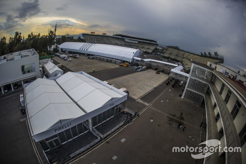 Preparaciones del autódromo Hermanos Rodríguez