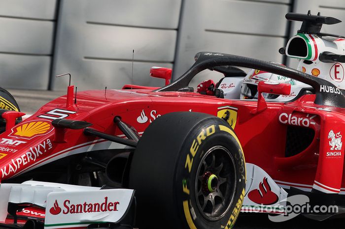 Sebastian Vettel, Ferrari SF16-H  con el Halo en el coche