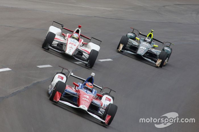 Conor Daly, A.J. Foyt Enterprises Chevrolet, Tristan Vautier, Dale Coyne Racing Honda, Ed Carpenter, Ed Carpenter Racing Chevrolet
