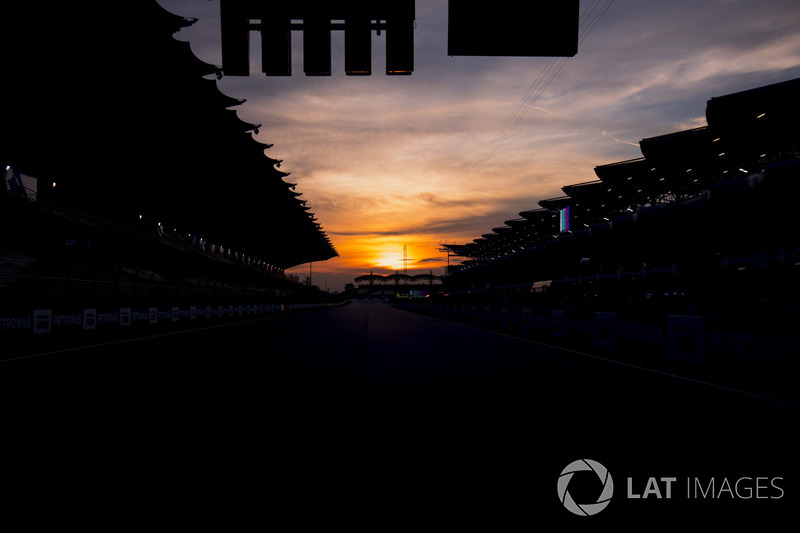 Sun rises at the Sepang Circuit