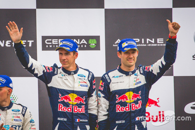 Podium: third place Sébastien Ogier, Julien Ingrassia, Ford Fiesta WRC, M-Sport