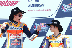 Podium: race winner Marc Marquez, Repsol Honda Team, third place Dani Pedrosa, Repsol Honda Team