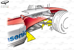 Toyota TF102 2002 bargeboard development