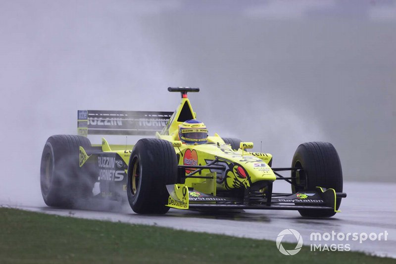 Jarno Trulli, Jordan Mugen Honda EJ10 bajo lluvia