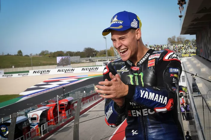 Fabio Quartararo, Yamaha Factory Racing, fête son titre de champion du monde