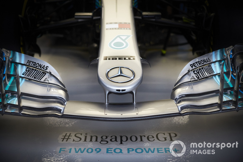 The nose of the Mercedes AMG F1 W09 EQ Power+