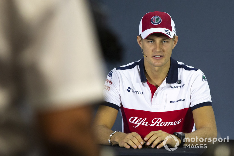 Marcus Ericsson, Sauber in press conference