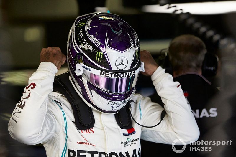 Lewis Hamilton y su casco