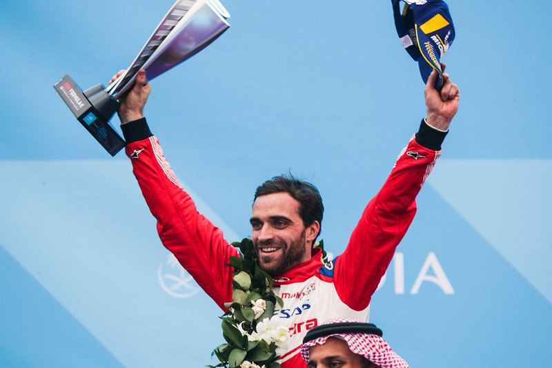 Jérôme d'Ambrosio, Mahindra Racing celebrates third position on the podium