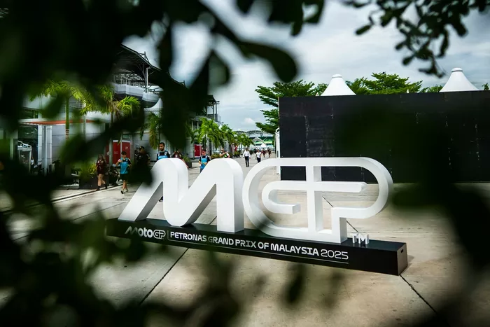 MotoGP logo in the paddock