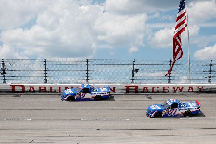 Corey Day, Spire Motorsports Chevrolet, Rajah Caruth, Spire Motorsports Chevrolet