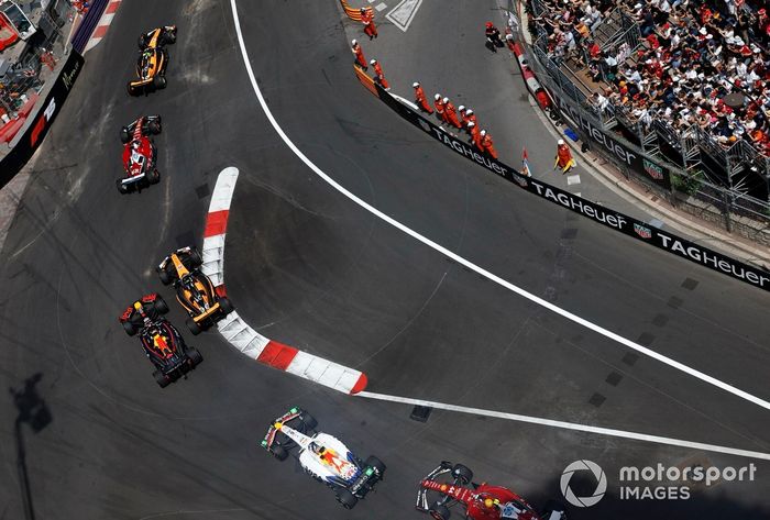 Charles Leclerc, Ferrari, Lando Norris, McLaren, Oscar Piastri, McLaren, Max Verstappen, Red Bull Racing, Isack Hadjar, Racing Bulls Team