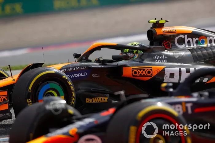 Max Verstappen, Red Bull Racing RB20, Lando Norris, McLaren MCL38, batalla por el liderato