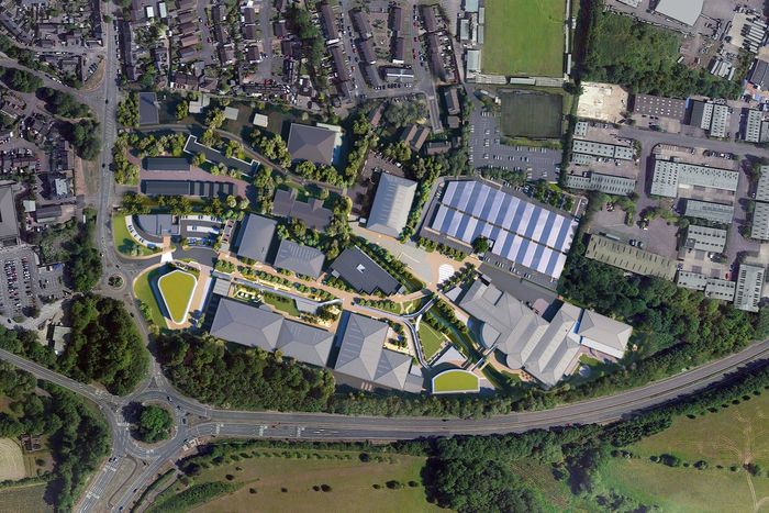 Vista aérea de la fábrica de Mercedes 