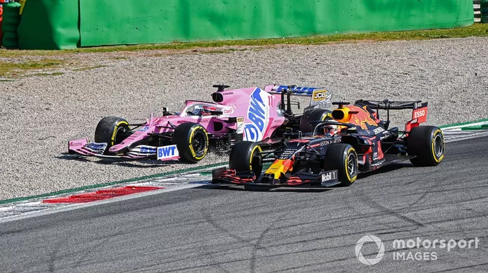 Sergio Pérez, Racing Point RP20, Max Verstappen, Red Bull Racing RB16