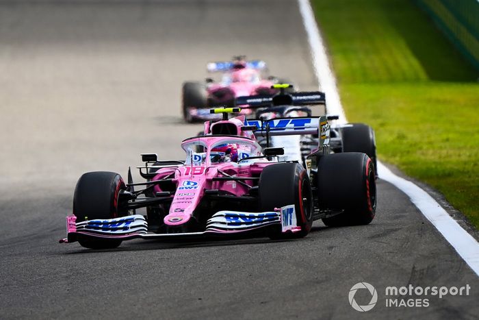 Lance Stroll, Racing Point RP20, Sergio Pérez, Racing Point RP20