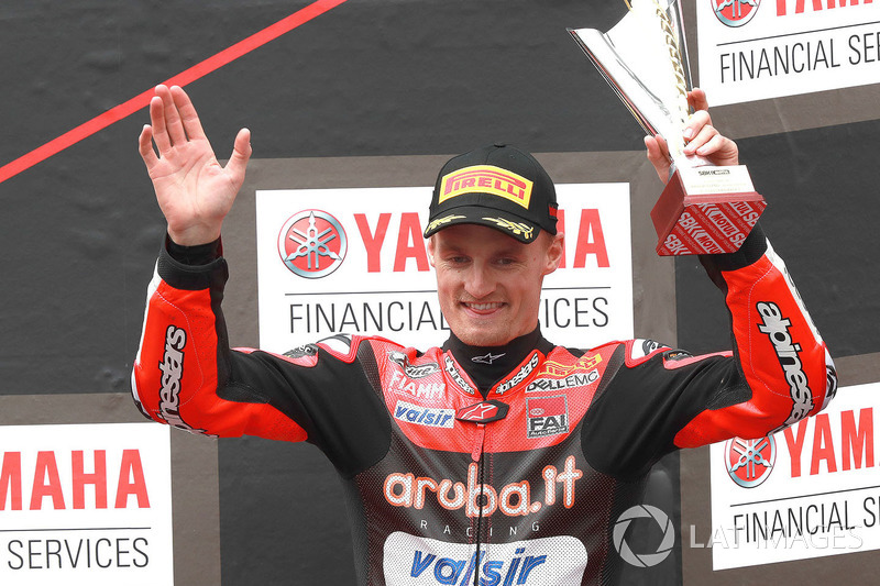 Podium: third place Chaz Davies, Aruba.it Racing-Ducati SBK Team