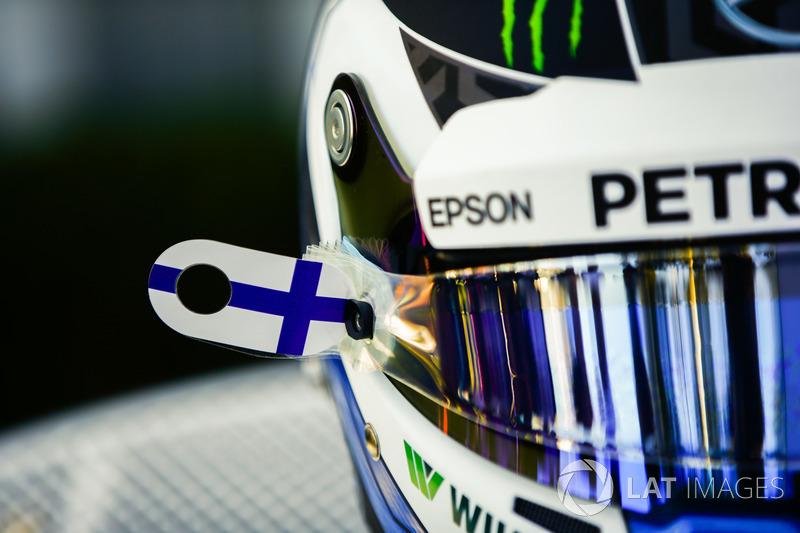 The helmet of Valtteri Bottas, Mercedes AMG F1