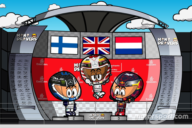 El podio del GP de España 2018, por 'MiniDrivers'