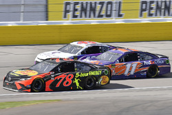 Martin Truex Jr., Furniture Row Racing, Toyota Camry Bass Pro Shops/5-hour ENERGY, Denny Hamlin, Joe Gibbs Racing, Toyota Camry FedEx Office, and Darrell Wallace Jr., Richard Petty Motorsports, Chevrolet Camaro The Cosmopolitan of Las Vegas