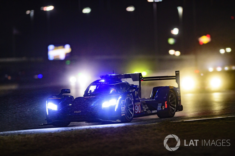 #90 Spirit of Daytona Racing Cadillac DPi, P: Tristan Vautier, Matt McMurry, Eddie Cheever III rain