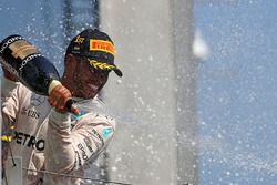 Podium: winner Lewis Hamilton, Mercedes AMG F1 Team