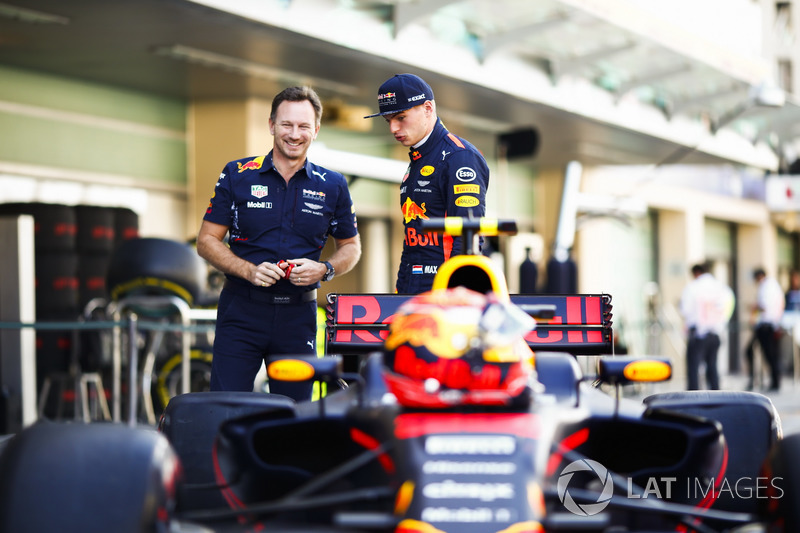 Christian Horner, Team Principal, Red Bull Racing, Max Verstappen, Red Bull