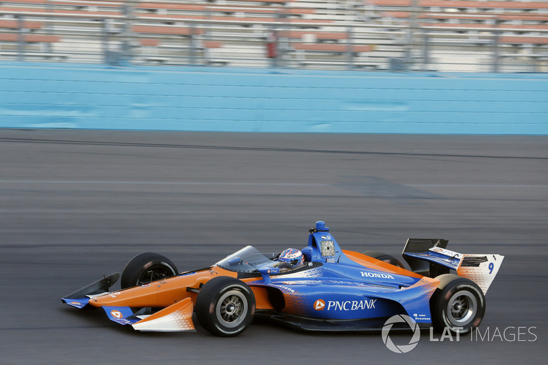 Scott Dixon, Chip Ganassi Racing Honda prueba el aeroscreen